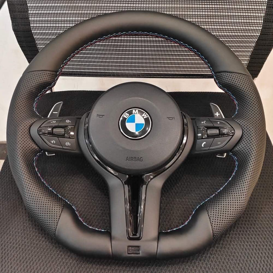Leather and Alcantara Steering Wheel for BMW E81 E82 E87 E88 E46 E90 E91 E93 E93 E60 E61 E63 E64 E65 E66 E53 E70 E71 E83 E84 E52 E85E86 E89 F20 F21 F22 F23 F46 F46 F30 F31 F34 F80 F32 F33 F36 F82 F83 F07 F10 F11 F90 F06 F12 F13 F01 F02 F25 F26 F48 F85 86