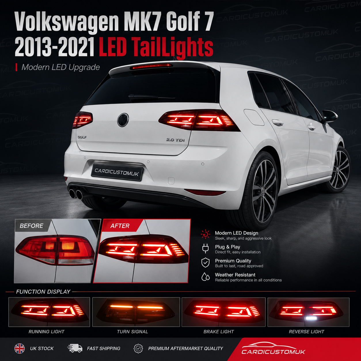 Volkswagen MK7 Golf 7 TailLights