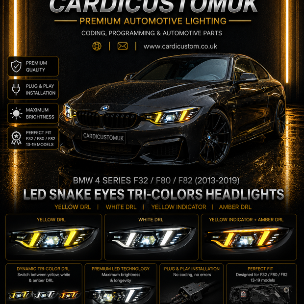 BMW 4 Series F32 F80 F82 2013-2019 Headlighs