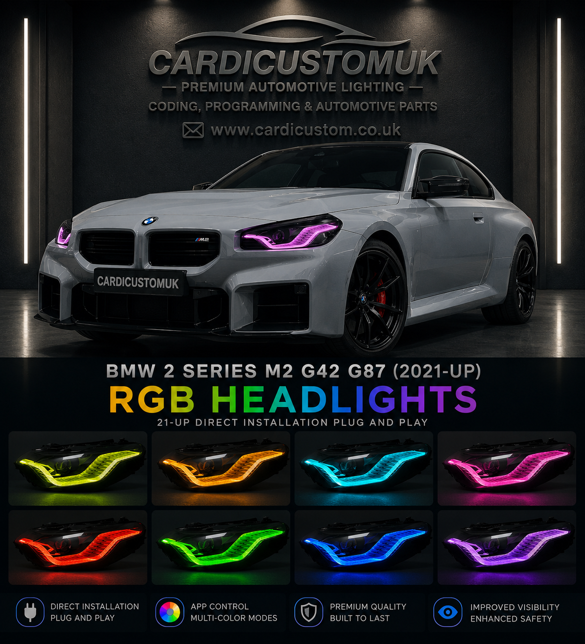 BMW 2 Series M2 G42 G87 2021-UP Headlights