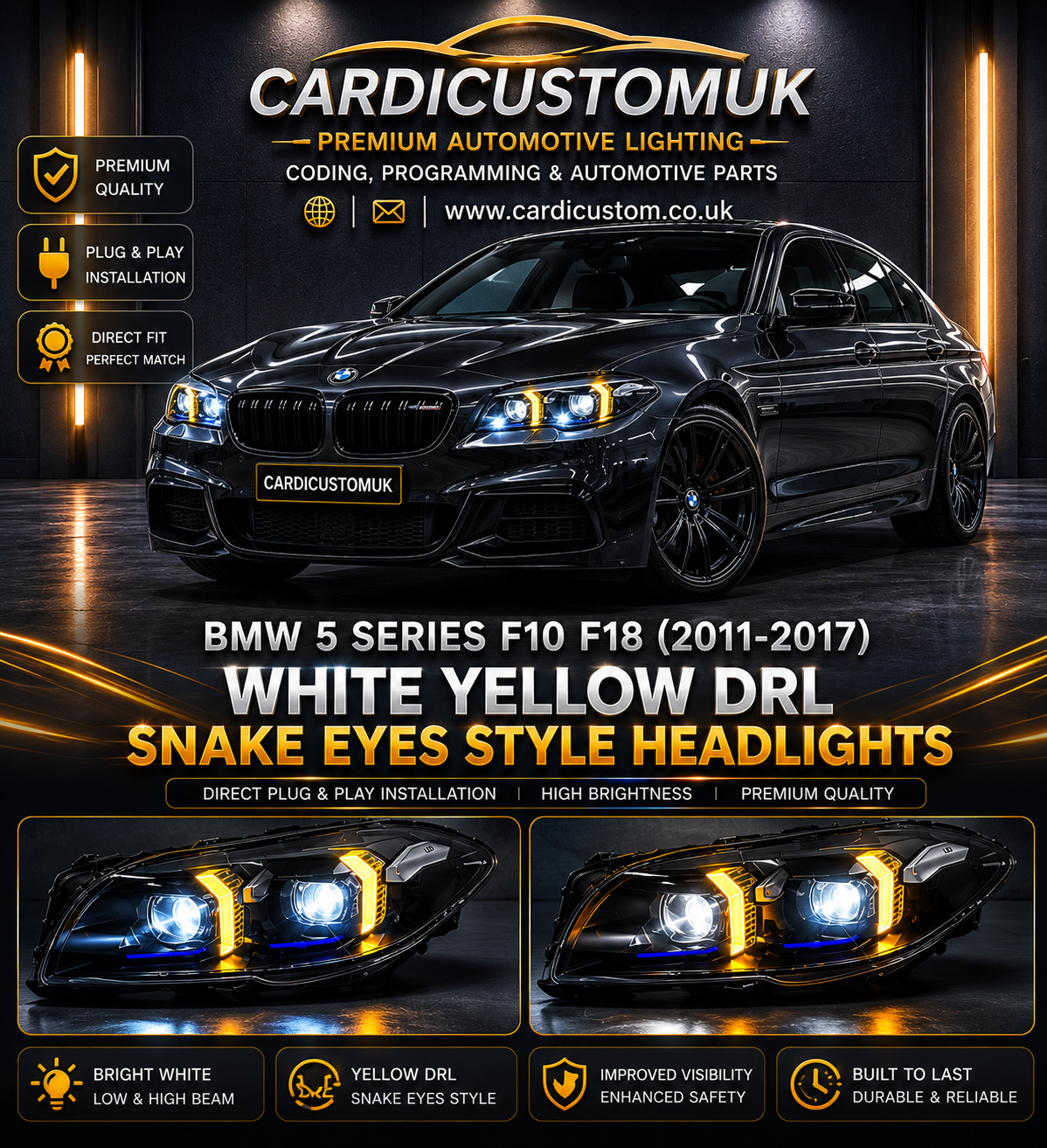BMW 5Series F10 F18 Headlight