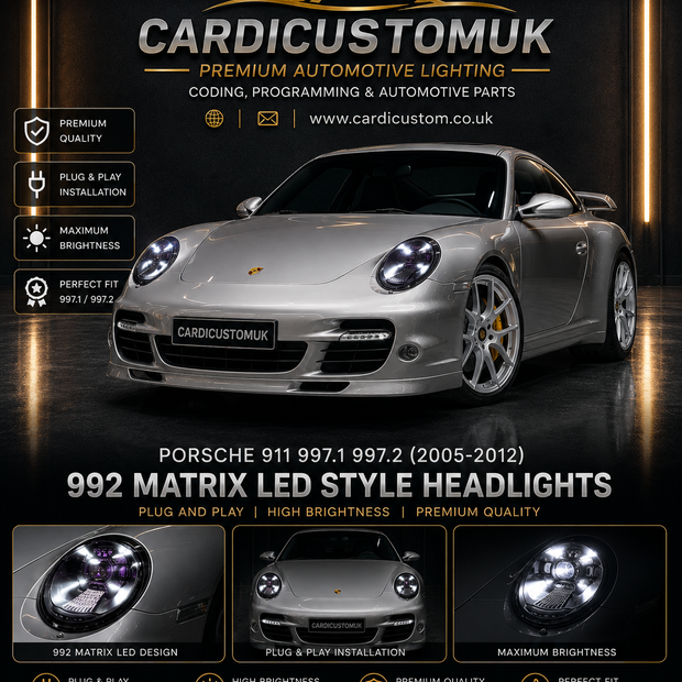 Porsche 911 997.1 997.2 2005-2012 Headlights