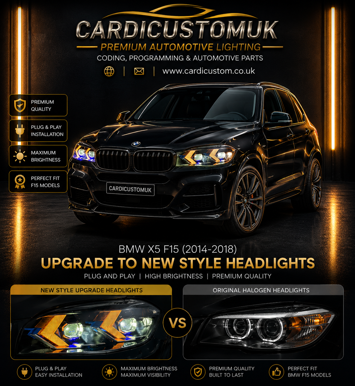 BMW X5 F15 2014-2018 Headlights