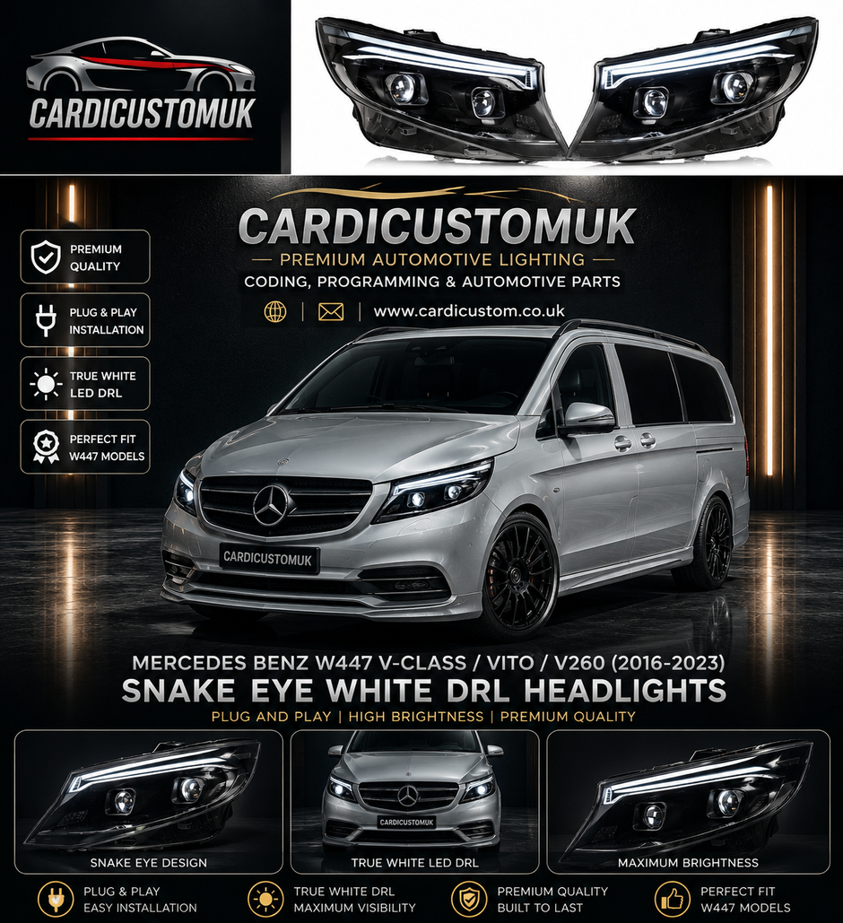 Mercedes Benz W447 V-Class Vito V260 2016-2023 Headlights