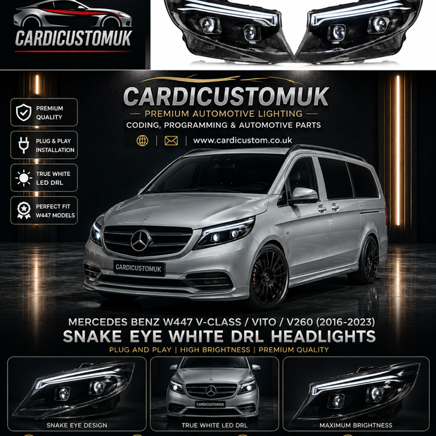 Mercedes Benz W447 V-Class Vito V260 2016-2023 Headlights