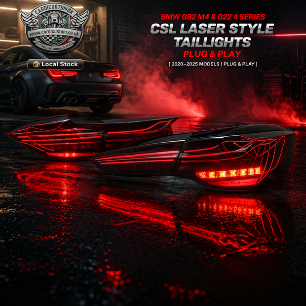BMW G82 M4 & G22 4 Series CSL Laser Style Taillights Plug & Play