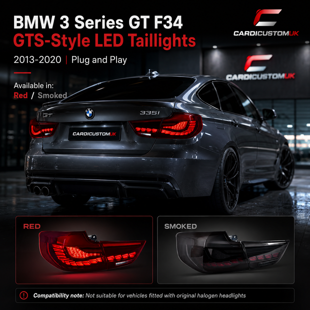 BMW 3 Series GT F34 GTS OLED LED Style Tail Light Rear Lamps Plug and Play