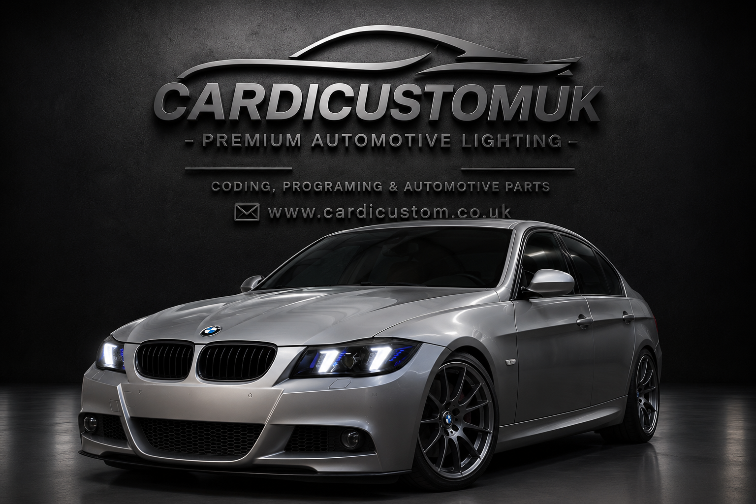 BMW 3 Series E90 E91 Snake Eye White DRL Headlights