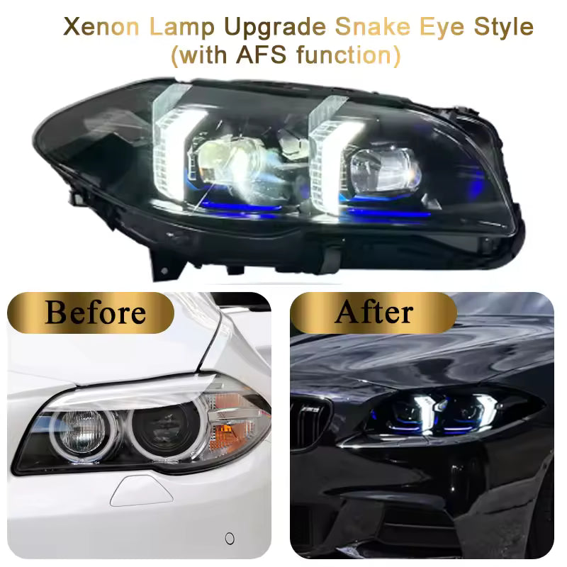 BMW 5 Series F10  Lights Full LED Headlights New Update 2025 Style Plug and Play