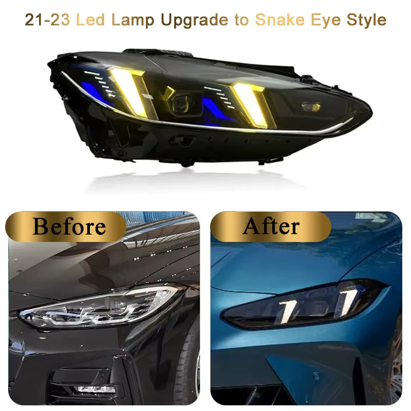 BMW 4 Series G22 G82 G80 G26 21-25 Yellow+ White Headlight Assembly Modified LED Light