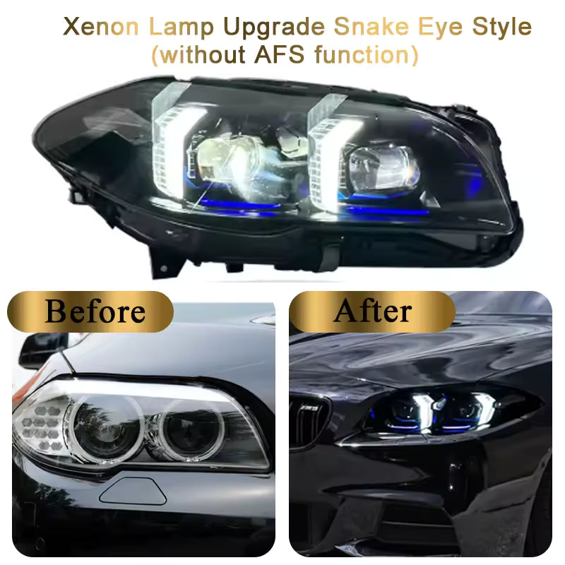BMW 5 Series F10  Lights Full LED Headlights New Update 2025 Style Plug and Play