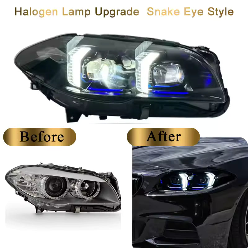BMW 5 Series F10  Lights Full LED Headlights New Update 2025 Style Plug and Play