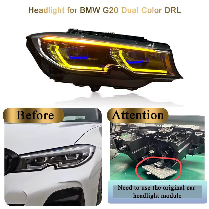 BMW 3 Series G20 G28 Headlights 2019-2022