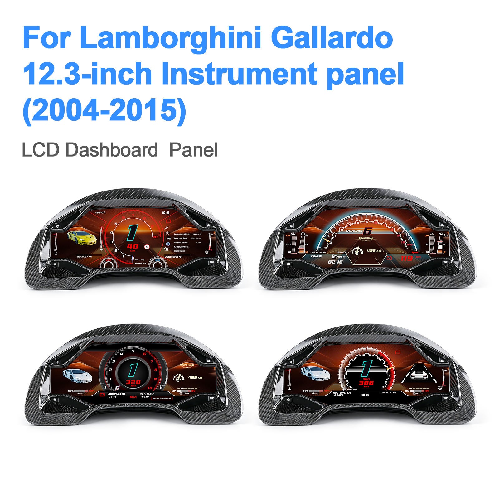 Lamborghini Gallardo 2004-2015 Digital Cluster