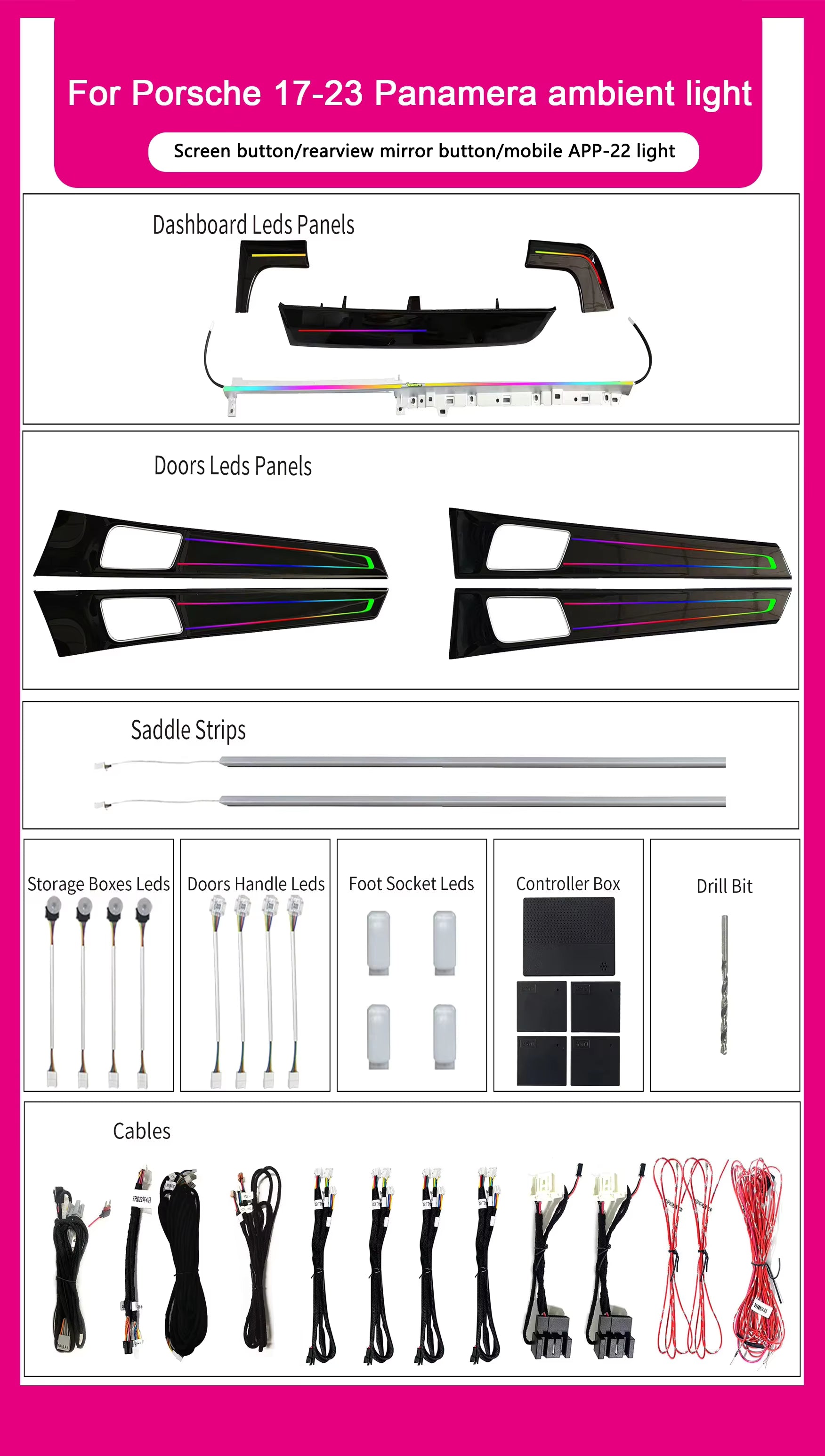 Porsche  Panamera 2017-2023 Ambient Lighting