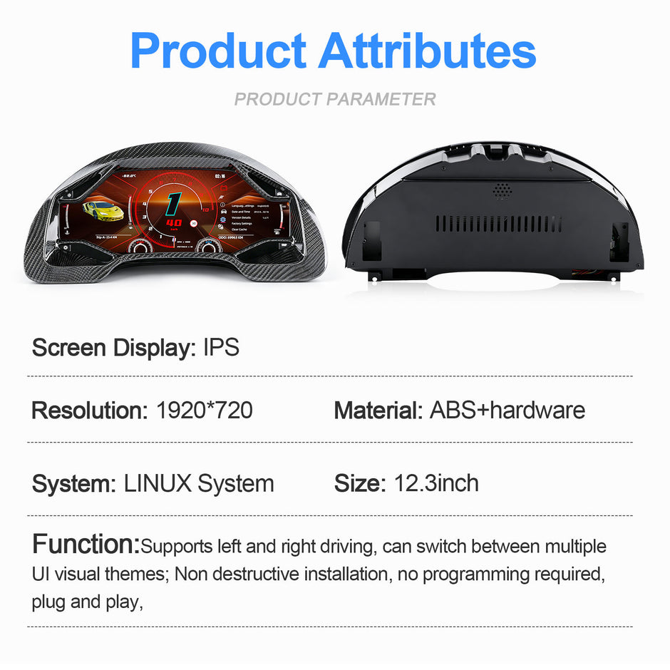 Lamborghini Gallardo 2004-2015 Digital Cluster
