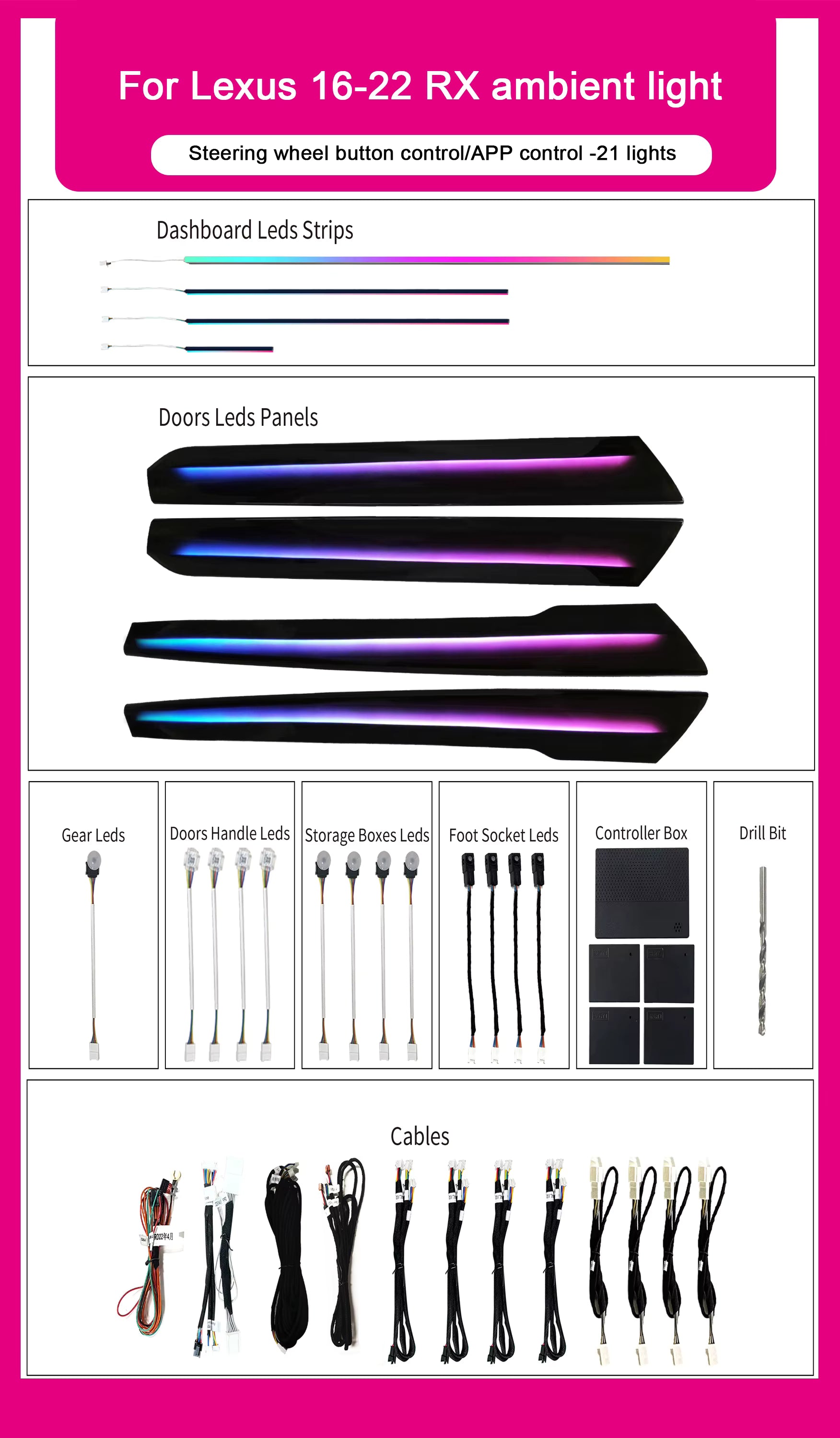 Lexus RX 2016-2022 Ambient Light