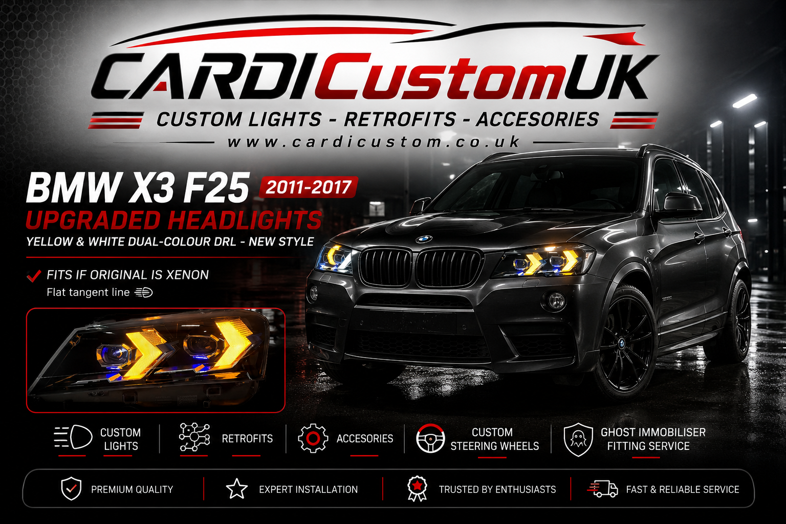 BMW X3 F25 Headlights
