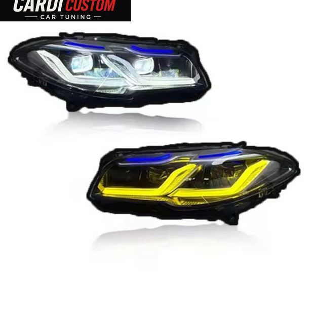 BMW 5 Series F10 Headlight 2011-2017 Yellow White DRL