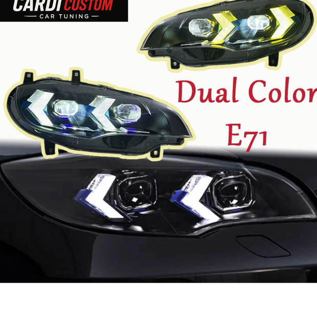 BMW X6 E71 2008-2014 Dual-Color Plug and Play LED Headlights