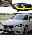 BMW 5 Series 2011-2017 F10 F18 Headlight Upgrade G30 Style Dual-colour Lamps