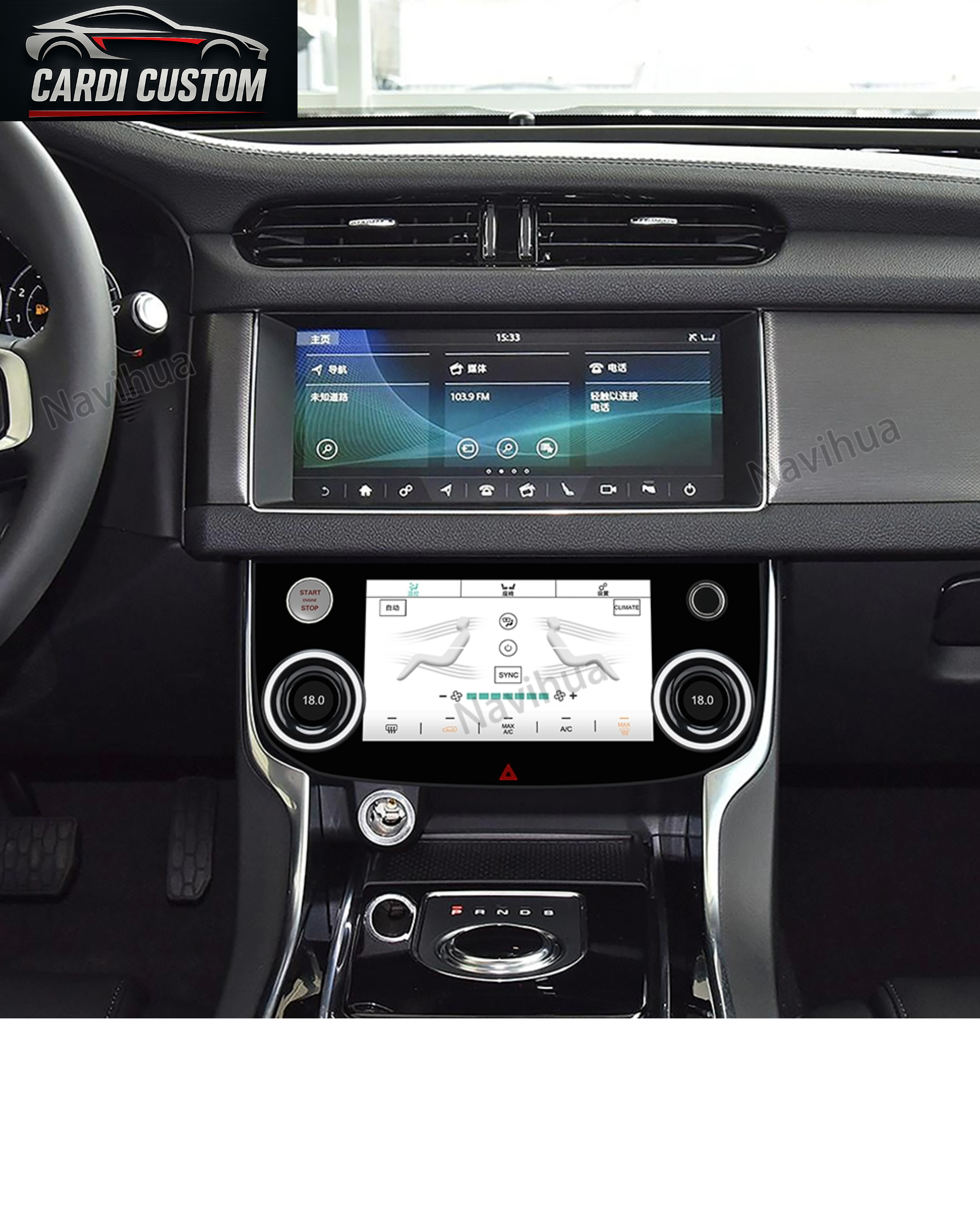 Jaguar F-pace AC Panel Climate Control Display Screen