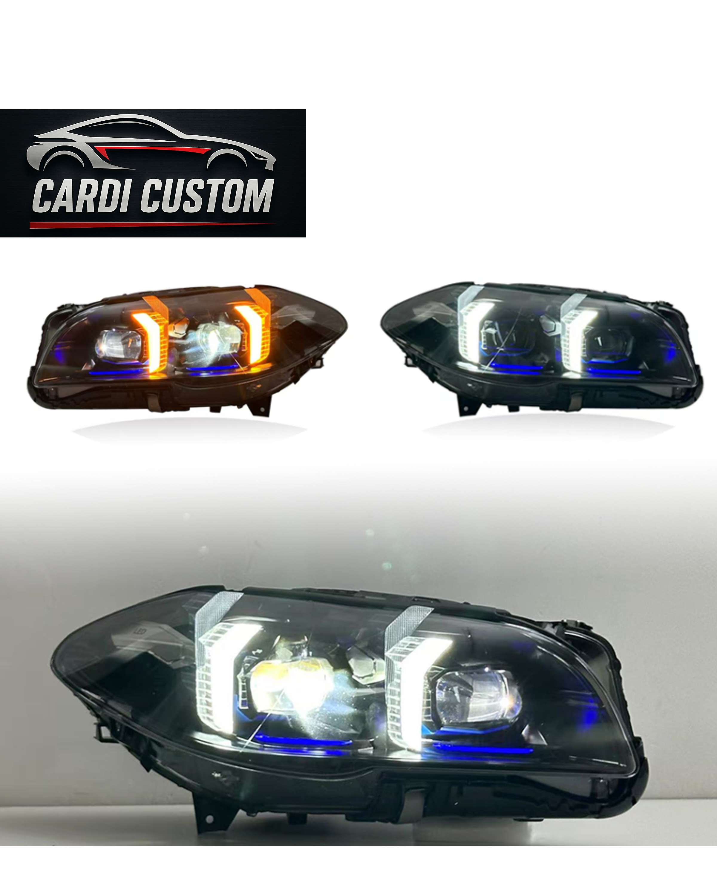 BMW 5 Series F10  Lights Full LED Headlights New Update 2025 Style Plug and Play