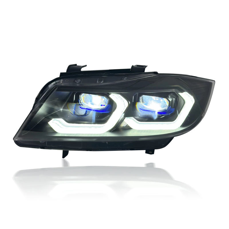 BMW M3 E92 Headlights 2007-2010 Yellow/White Dual Color Laser LED