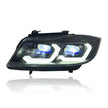 BMW M3 E92 Headlights 2007-2010 Yellow/White Dual Color Laser LED