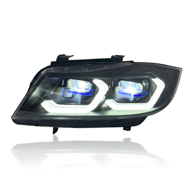 BMW M3 E92 Headlights 2007-2010 Yellow/White Dual Color Laser LED