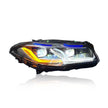 BMW 5 Series F10 Headlight 2011-2017 Yellow White DRL