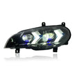 BMW X5 E70 LED Headlights Assembly 07-13 X5 Modified Laser Lens LED Turn Daytime Running Light