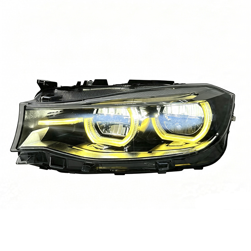 BMW 3 Series GT F34 Angel Eye Headlights with Dual-Colour White and Yellow DRLs,
