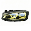 BMW 3 Series GT F34 Angel Eye Headlights with Dual-Colour White and Yellow DRLs,