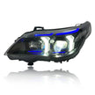 BMW 5 Series E60 Headlight Assembly 03-10 Modified Snake Eyes Style LED Dual Color Daytime Running Light