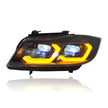 BMW M3 E92 Headlights 2007-2010 Yellow/White Dual Color Laser LED