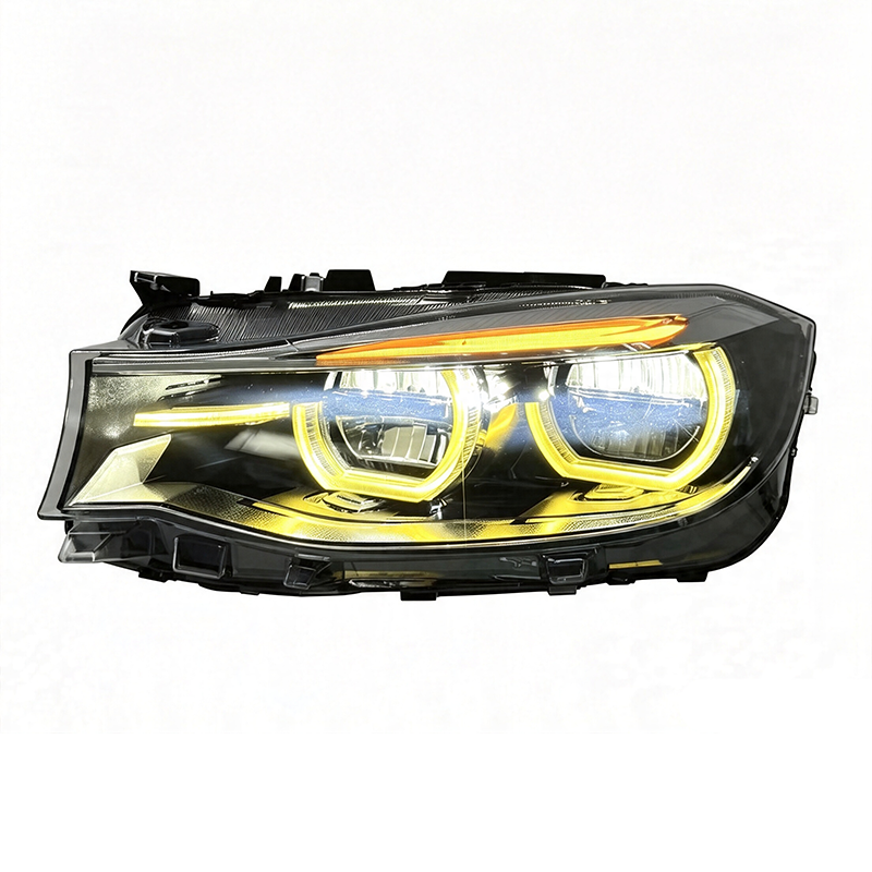 BMW 3 Series GT F34 Angel Eye Headlights with Dual-Colour White and Yellow DRLs,