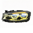 BMW 3 Series GT F34 Angel Eye Headlights with Dual-Colour White and Yellow DRLs,
