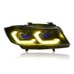 BMW M3 E92 Headlights 2007-2010 Yellow/White Dual Color Laser LED