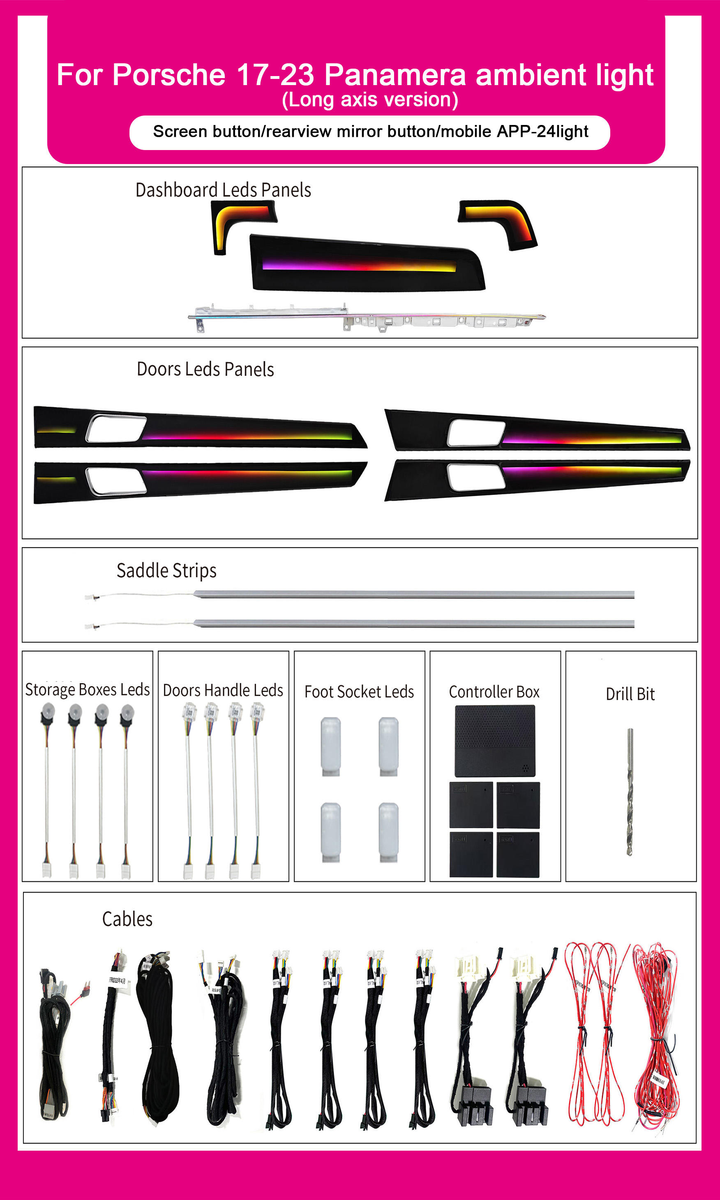 Porsche  Panamera 2017-2023 Ambient Lighting