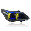BMW 5 Series E60 Headlight Assembly 03-10 Modified Snake Eyes Style LED Dual Color Daytime Running Light