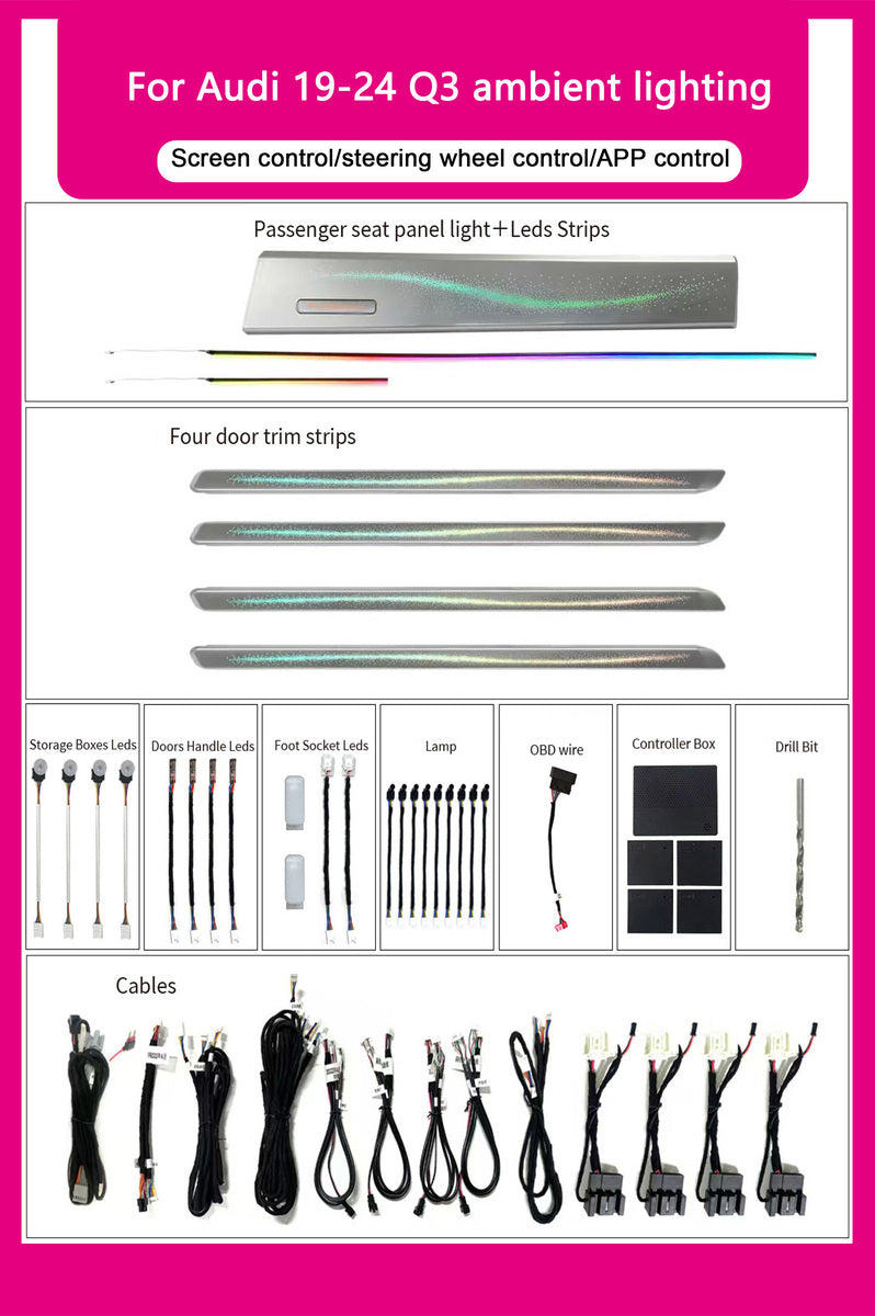 Audi Q3 2019-2024Ambient Lighting Interior