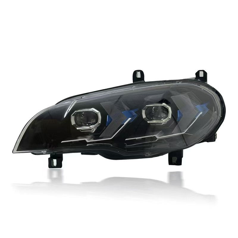 BMW X5 E70 LED Headlights Assembly 07-13 X5 Modified Laser Lens LED Turn Daytime Running Light